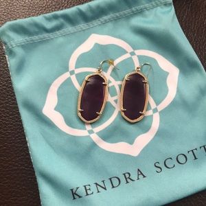 Kendra Scott elle earrings in purple jade